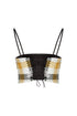GEOMETRIC PATTERNED SPAGHETTI STRAP CROP TOP